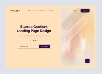 A branded registration landing page